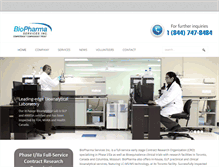 Tablet Screenshot of biopharmaservices.ca